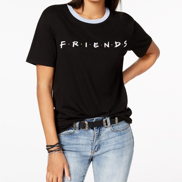 Friends The TV Series, Love Tribe Black Shirt, XS - Picture 1 of 5